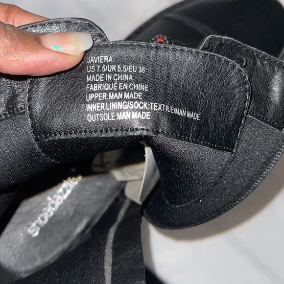 Shoe Dazzle Black Motorcycle Boots Size 7.5 - Picture 6 of 6